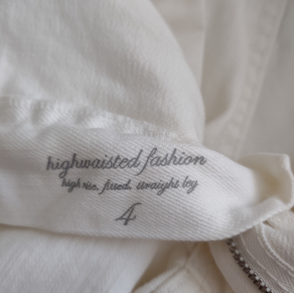 Elie Tahari for Bergdorf Goodman White High-waisted Fade Jean Sz. 4 - Picture 5 of 10